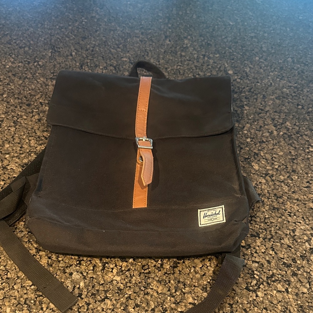 Herschel Supply Company Black Backpack with Brown Accent